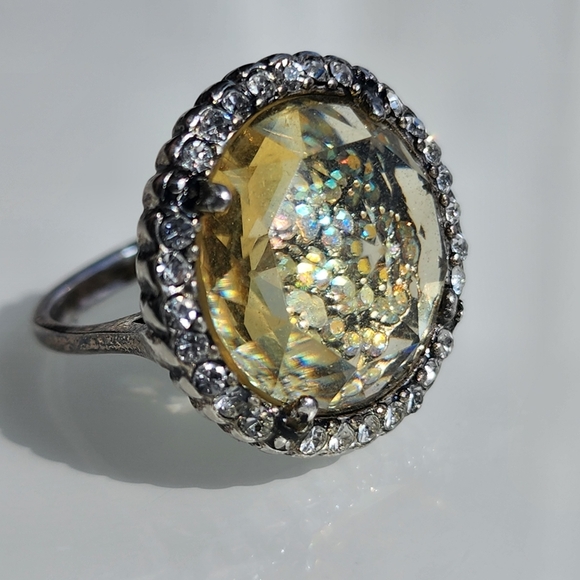 Premier Designs "Sublime" halo cocktail statement ring size 7 - Picture 15 of 16